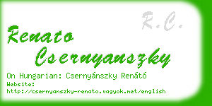 renato csernyanszky business card