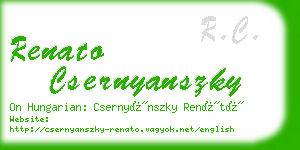 renato csernyanszky business card